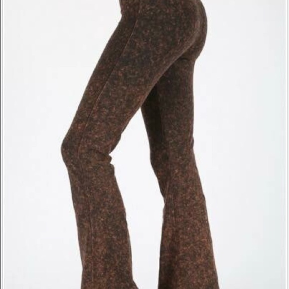 Mineral wash flare leg pants - Picture 2 of 4